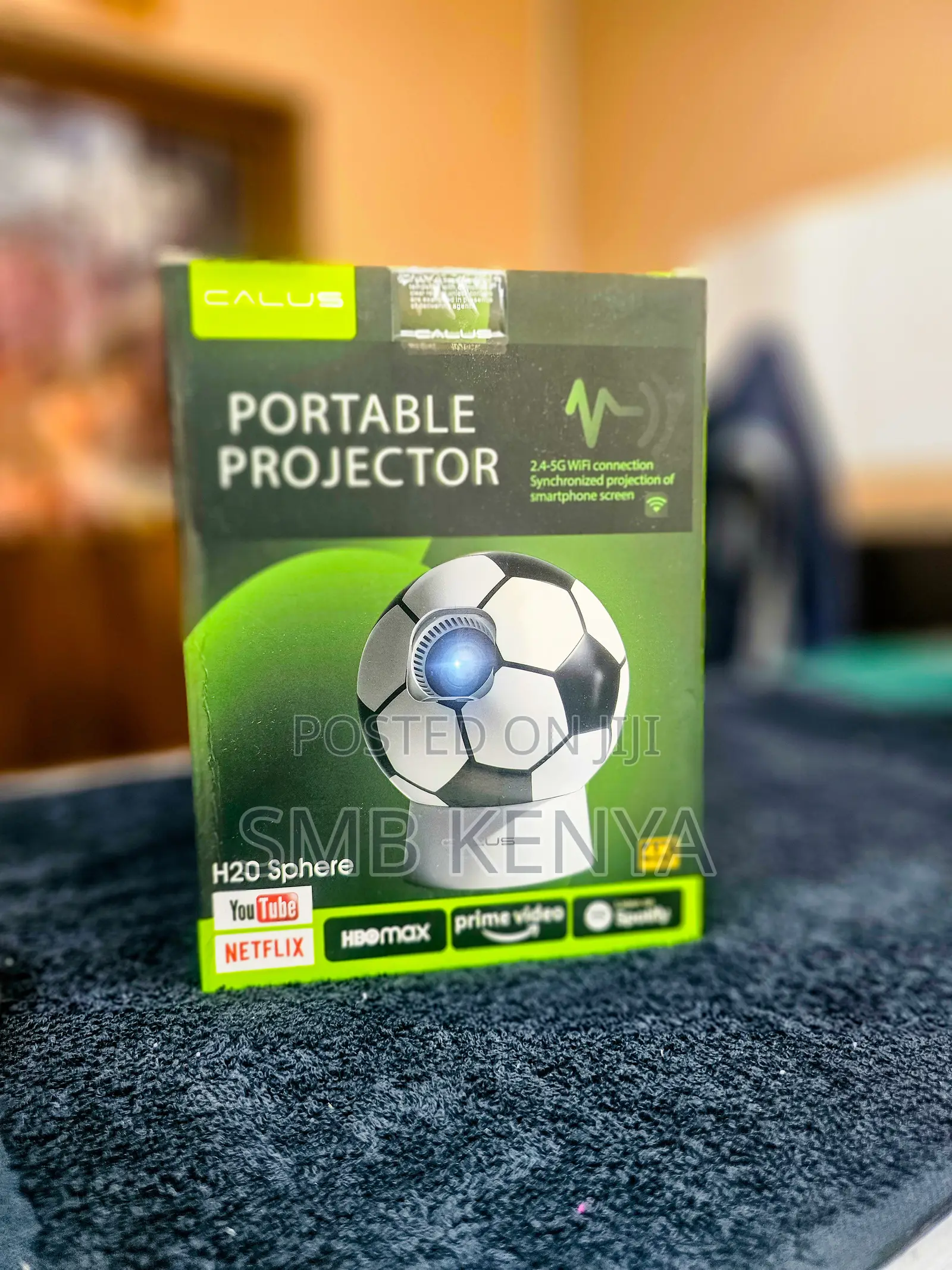 Calus H20 Sphere Portable Smart Wifi Projector - Football Design.