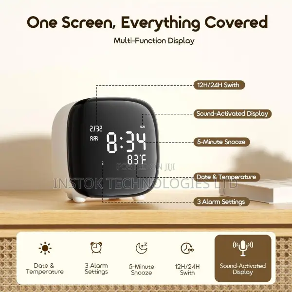 Oraimo Premium Alarm Clock Smart Touch Control