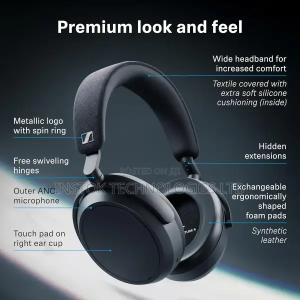 Sennheiser Momentum 4 Noise-Canceling Wireless Headphones