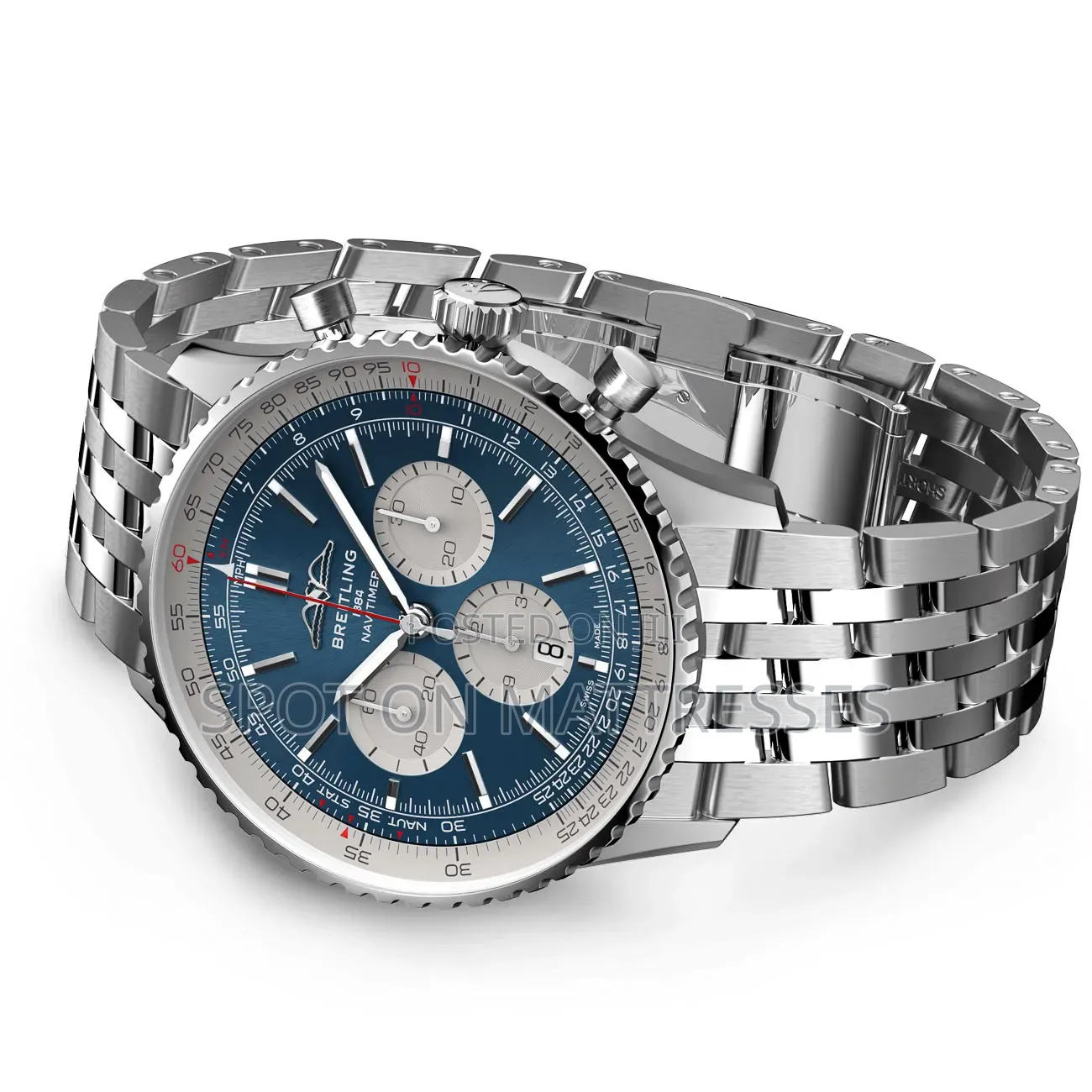 Breitling 1884 High Quality Watch. Stainless Steel. Luminous Pointers.