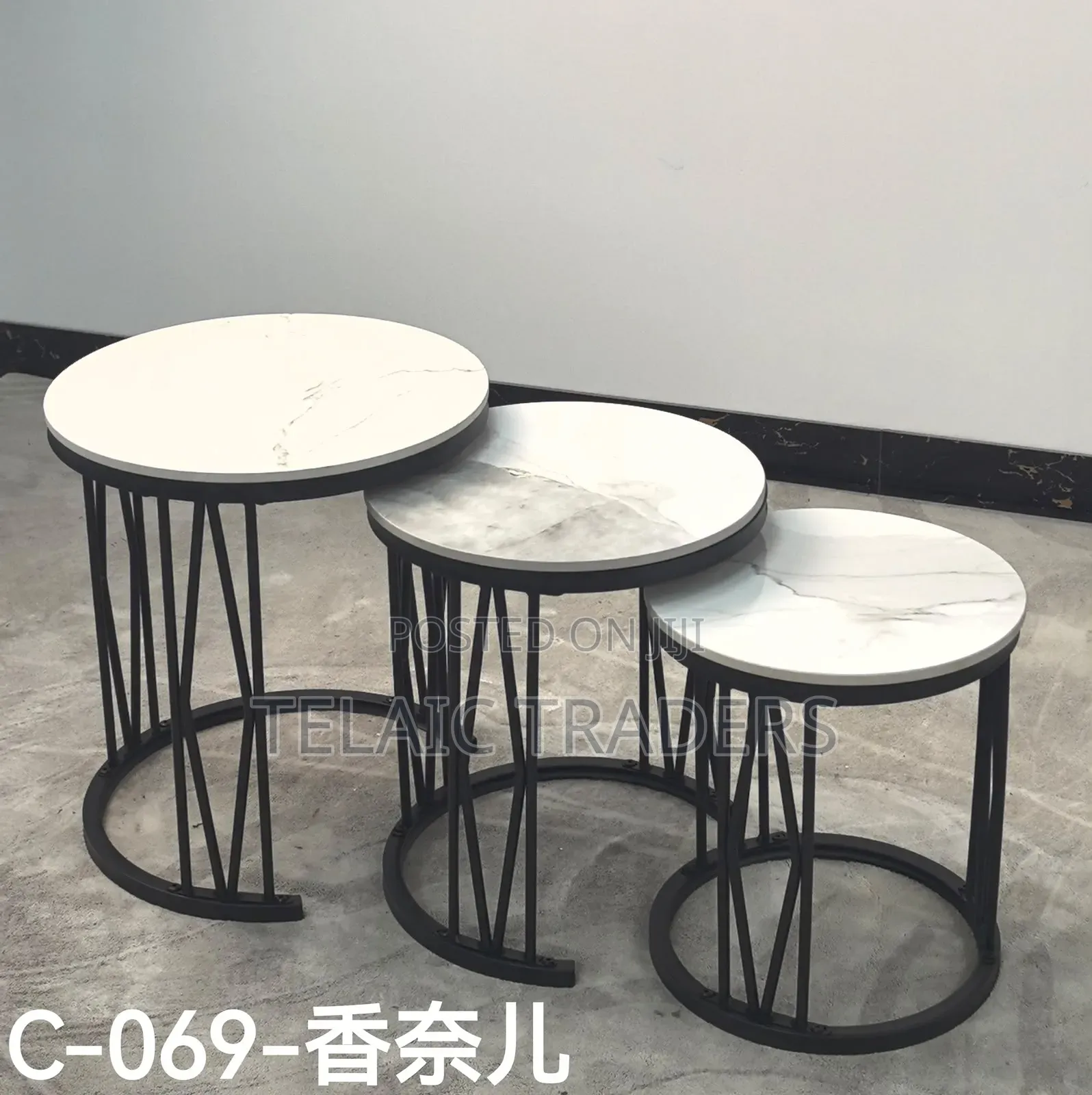 3 in 1 Executive Pure Marble Table