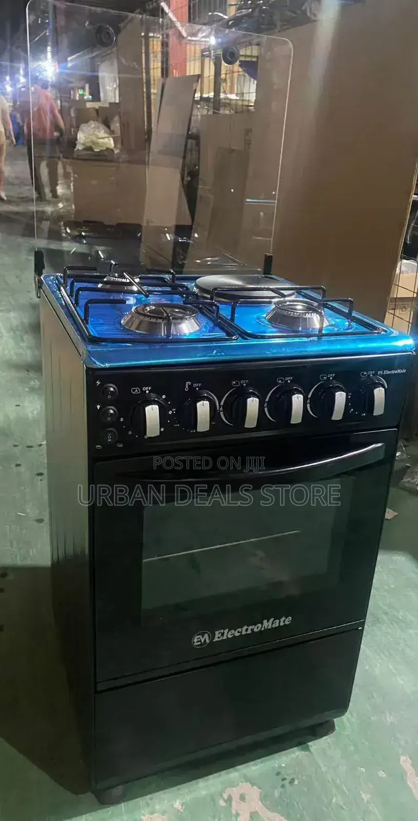 Electromate 50×55 Standing Cooker – 3 Gas + 1 Electric