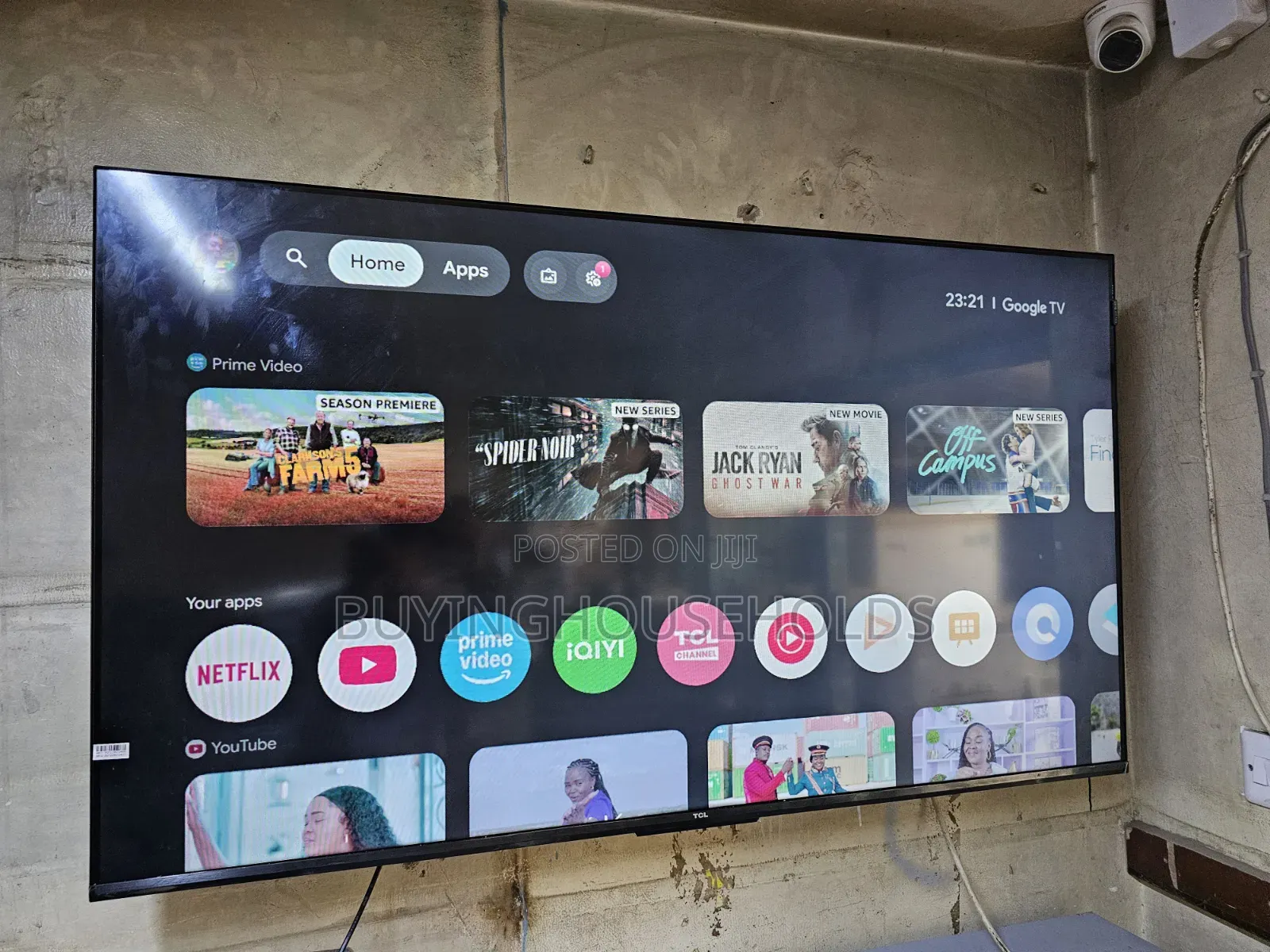 TCL 55" Frameless Google TV,Used