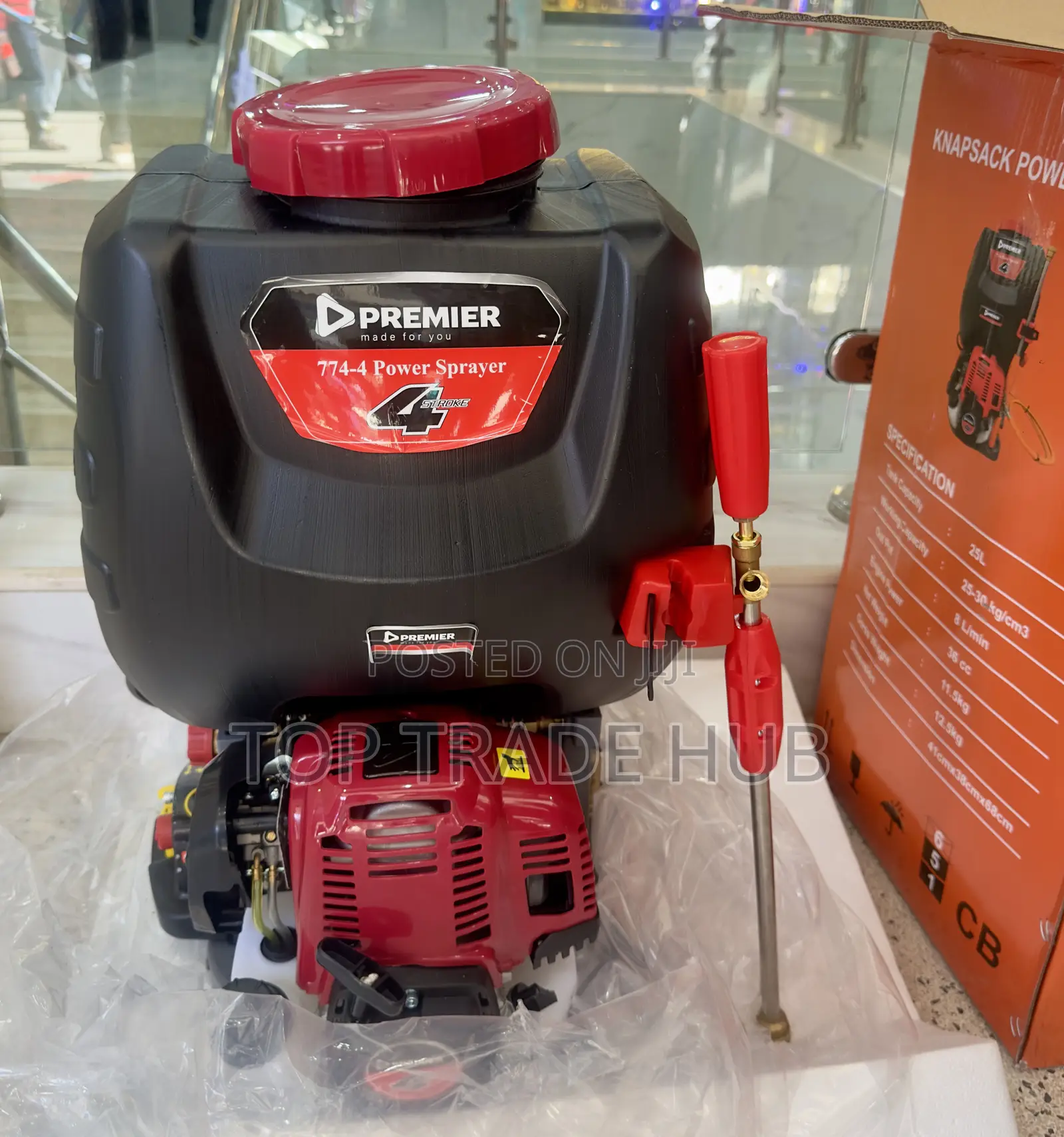 Premier Petrol Knapsack Sprayer 25l Tank 4 Stroke Engine
