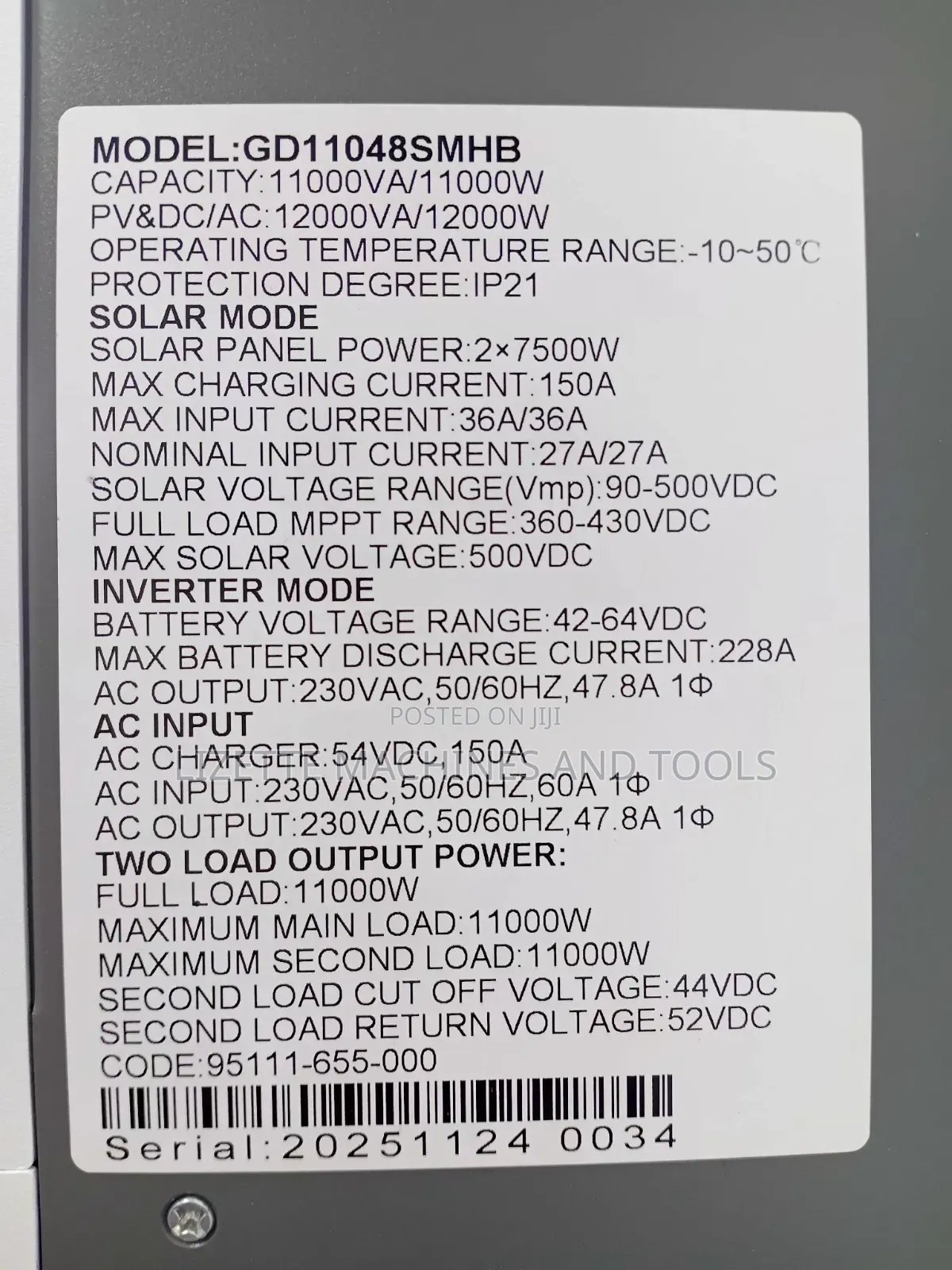 Hepu 11kwh Hybrid Inverter High Frequency 48v