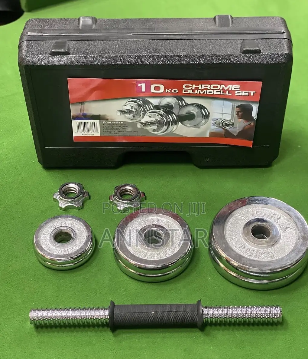 Adjustable 10kg Chrome Dumbbell