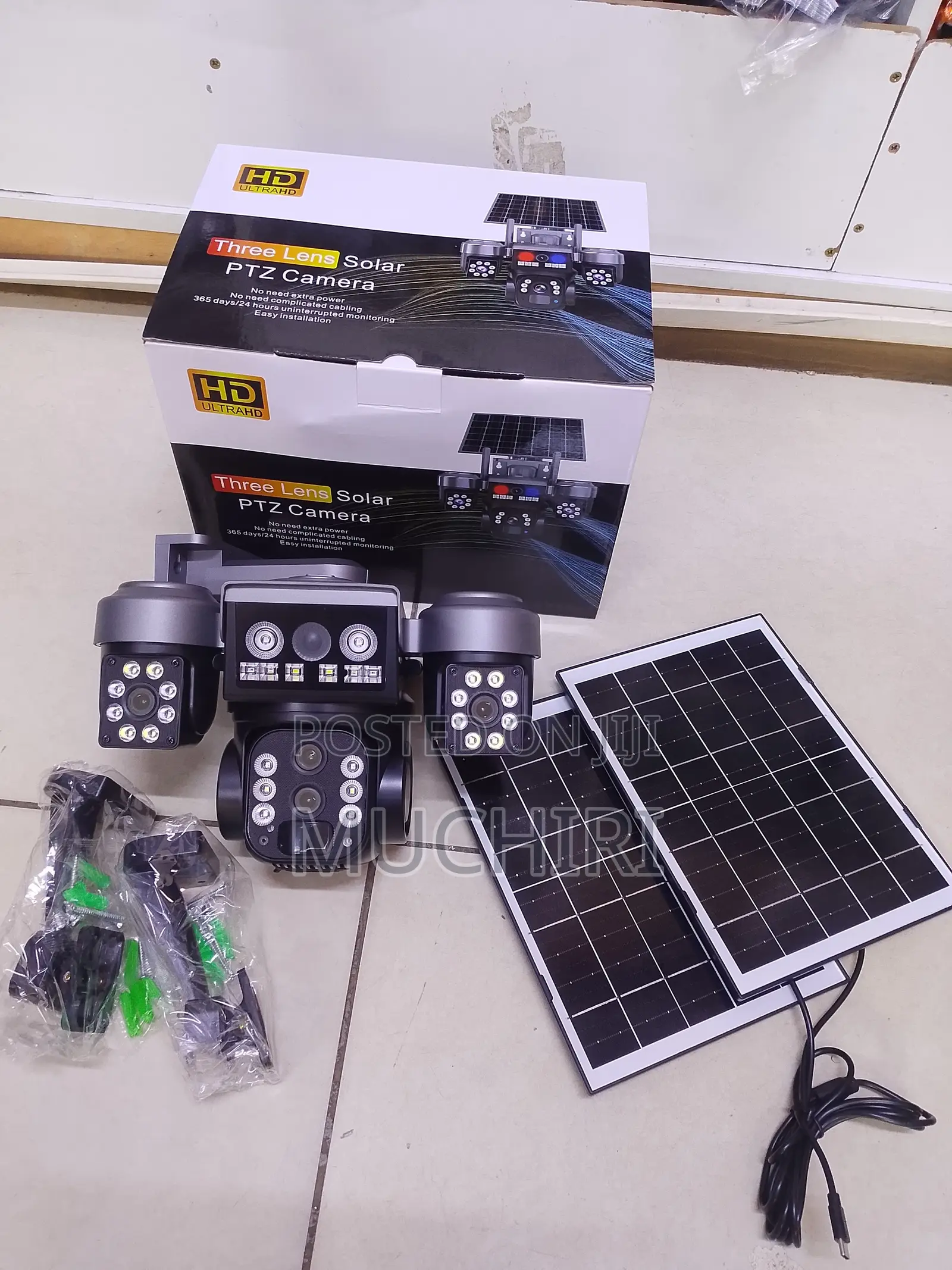 4g Triple Lens Outdoor Solar CCTV Camera V380 App