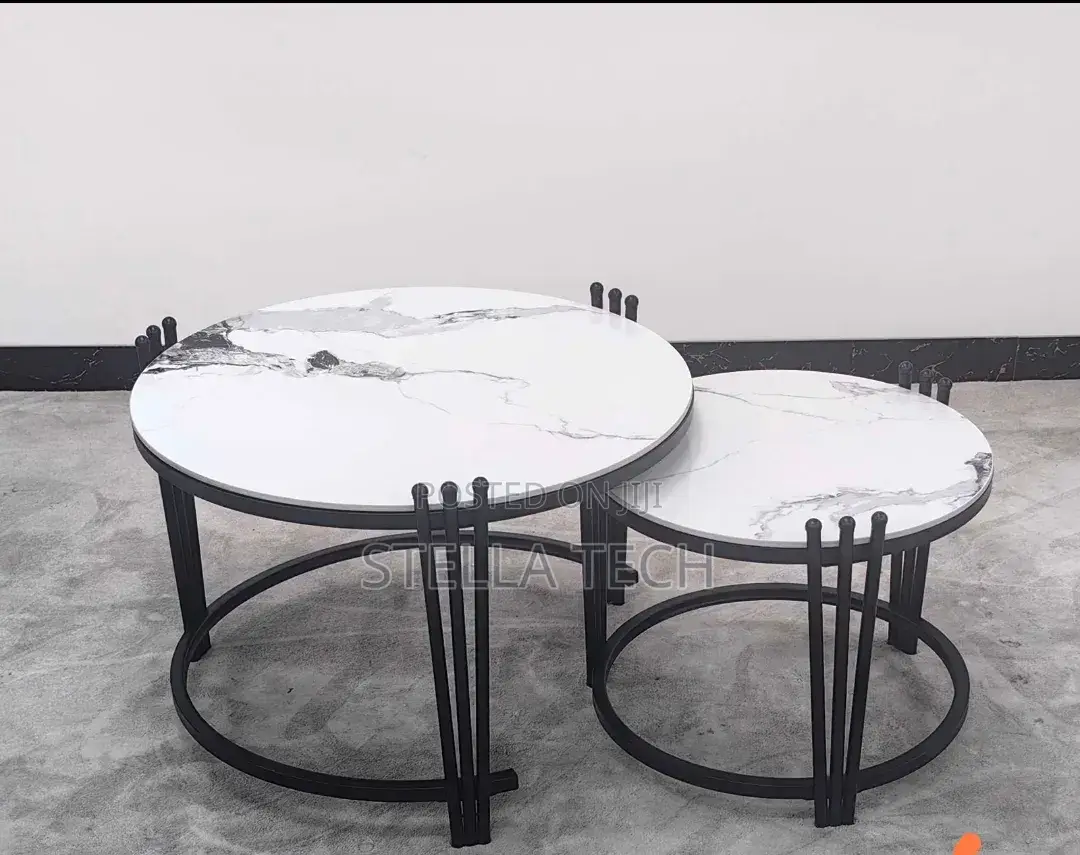 2 in 1 Executive Pure Marble Table