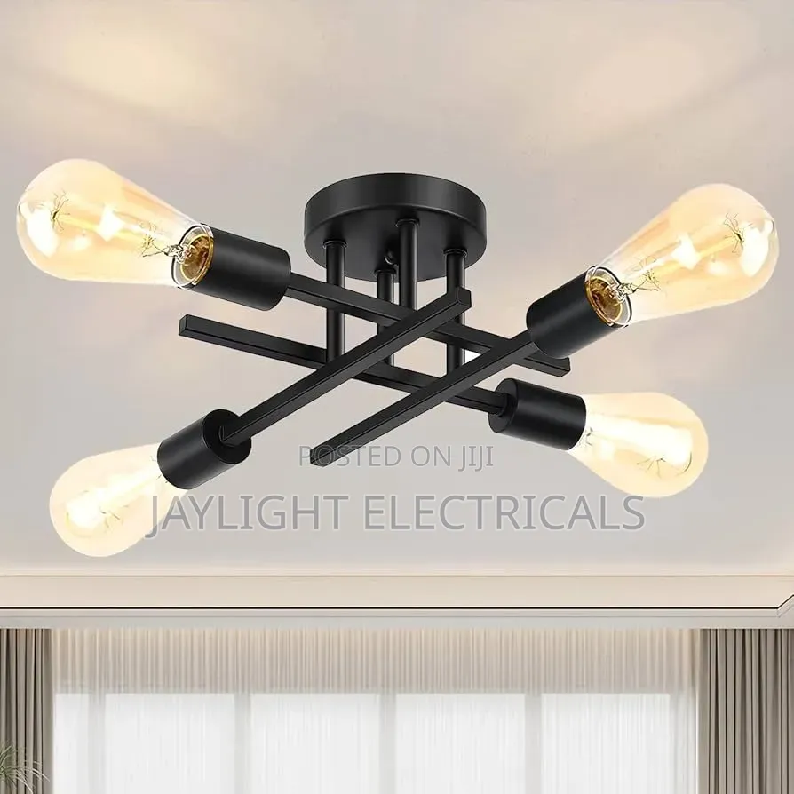 4 Bulbs Vintage Creative Glass Ball Chandelier