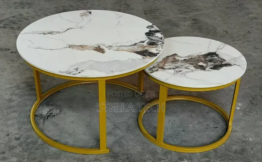 Marble Nesting Coffee Table Gold