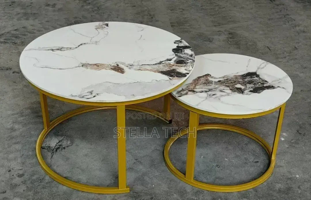 Marble Nesting Coffee Table Gold