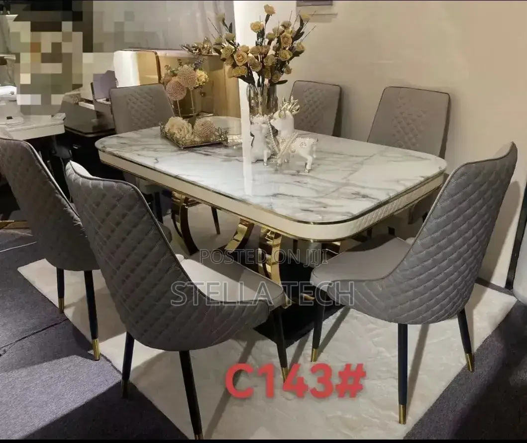 6 Sitter Executive Modern Advanced Marble Dinning Table