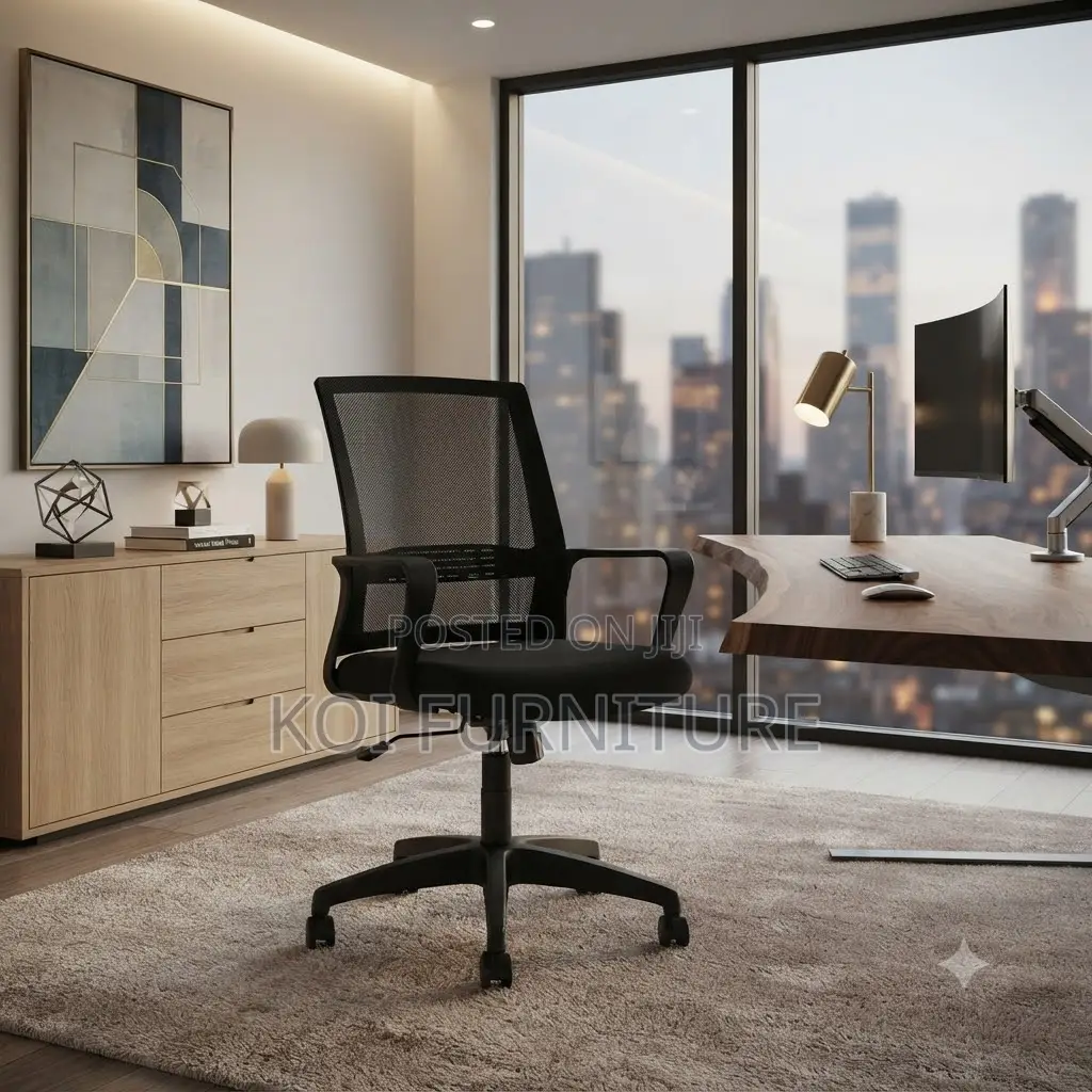 Office Chairs; Mid Back Mesh Clerical Kaptains Office Chair