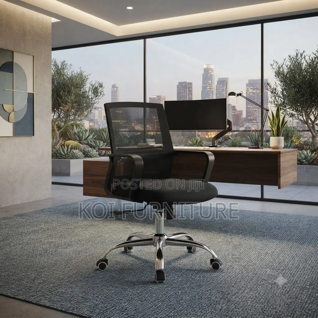 Office Chairs; Mid Back Mesh Clerical Kaptains Office Chair