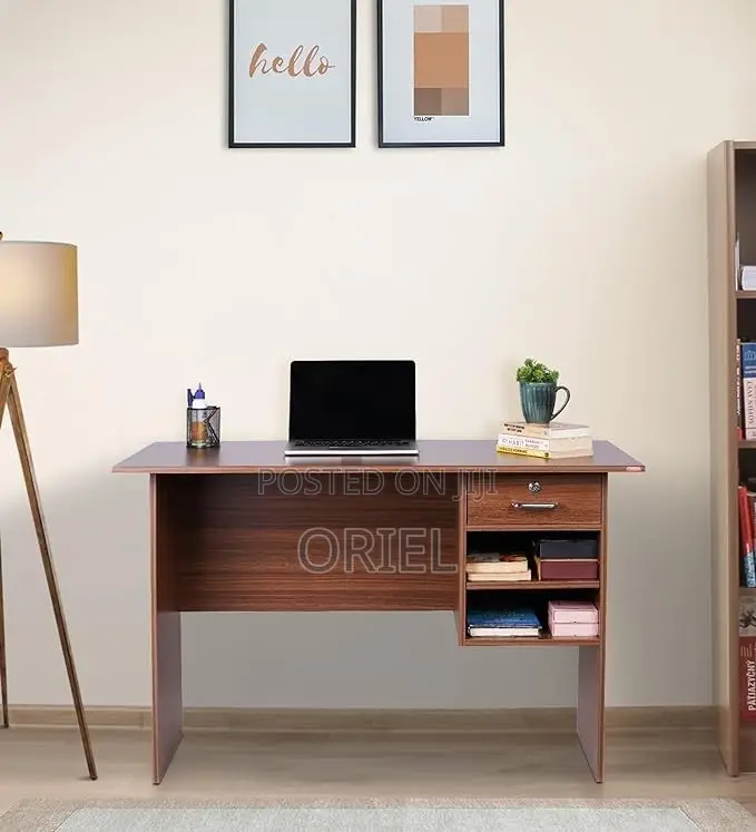 Office Desk : 900cm 2-Drawer Open Study Desk