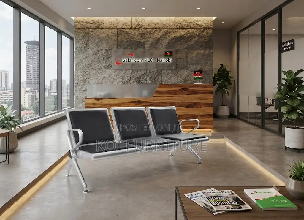 Office Bench; Three Seater Heavy Duty Waiting Bench.