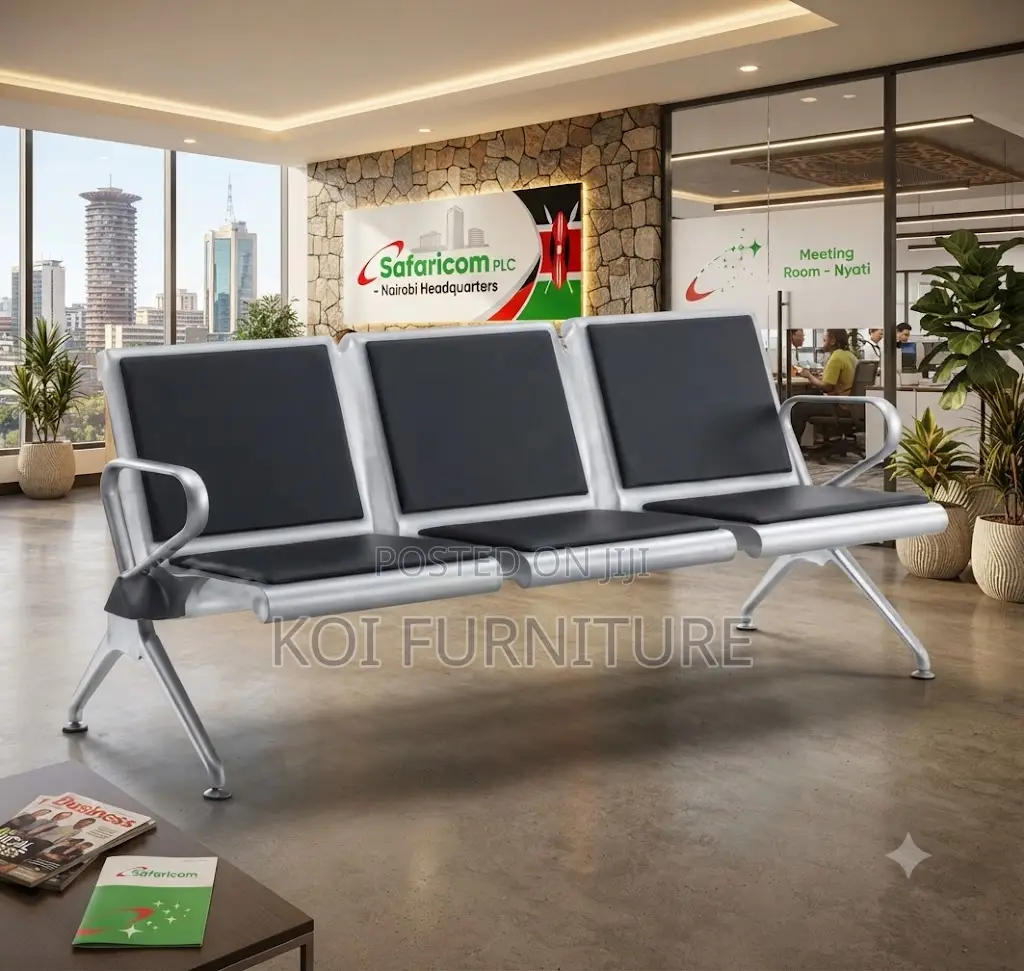 Office Bench; Three Seater Heavy Duty Waiting Bench.