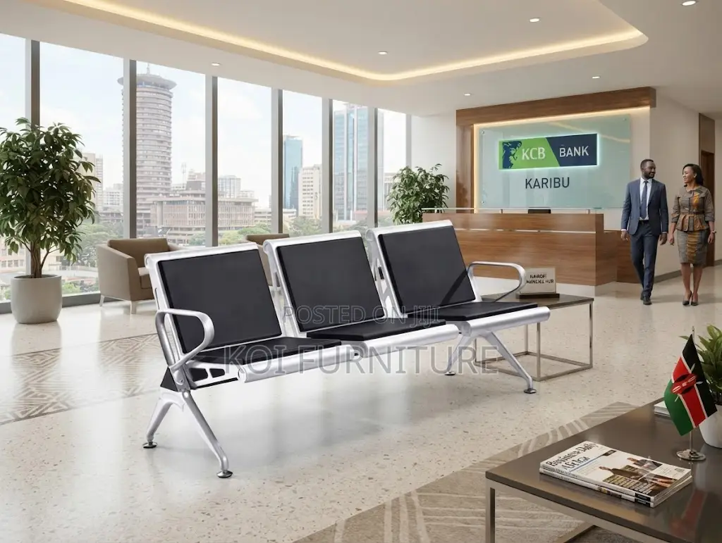 Office Bench; Three Seater Heavy Duty Waiting Bench.