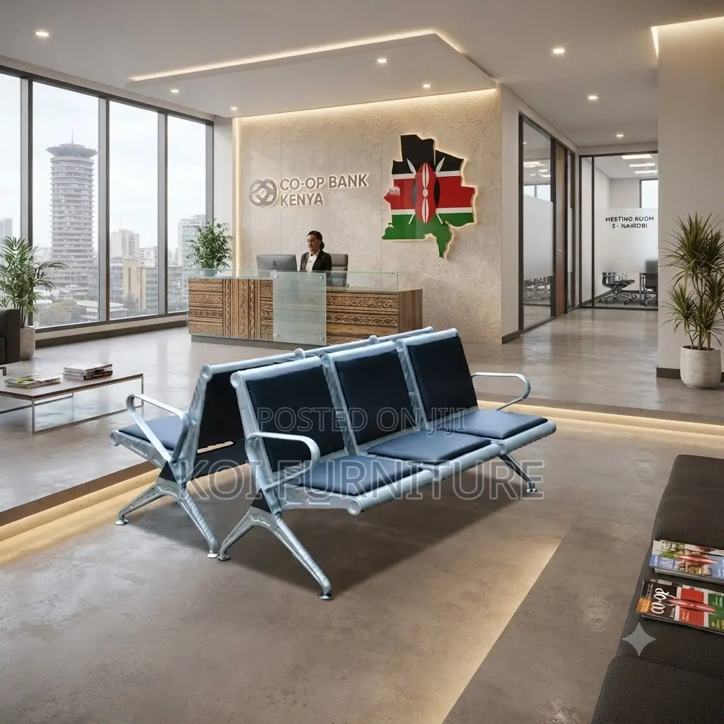 Office Bench; Three Seater Heavy Duty Waiting Bench.
