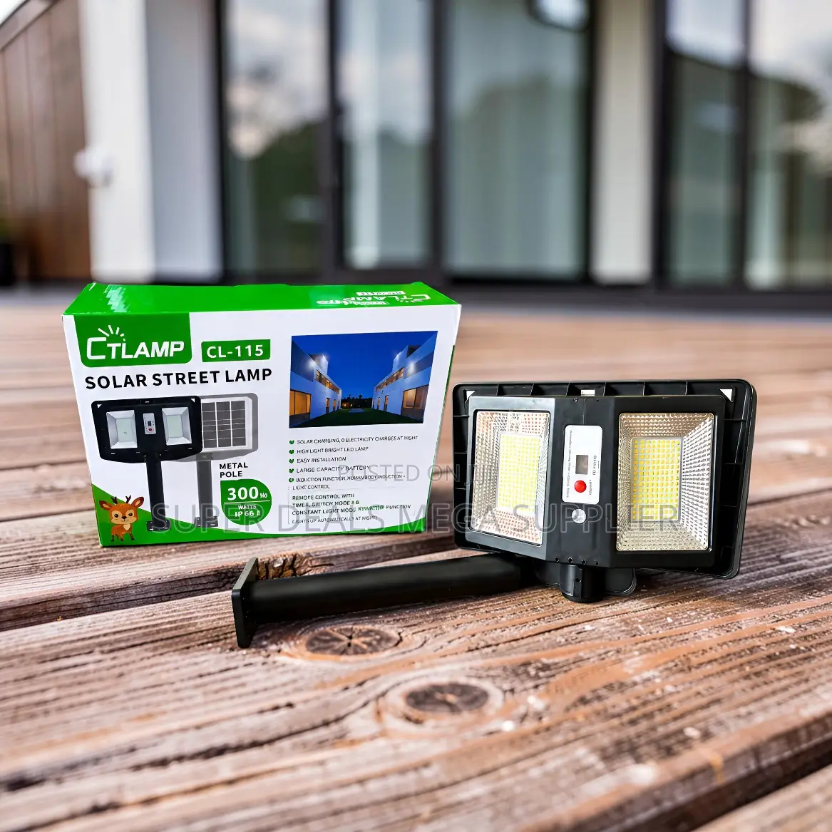 Ctlamp 300w Super Bright Led Waterproof Durable Solar Street Light