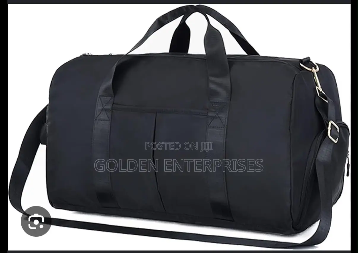 Black Gym/Sport/Travel Bag With Shoe Compartment