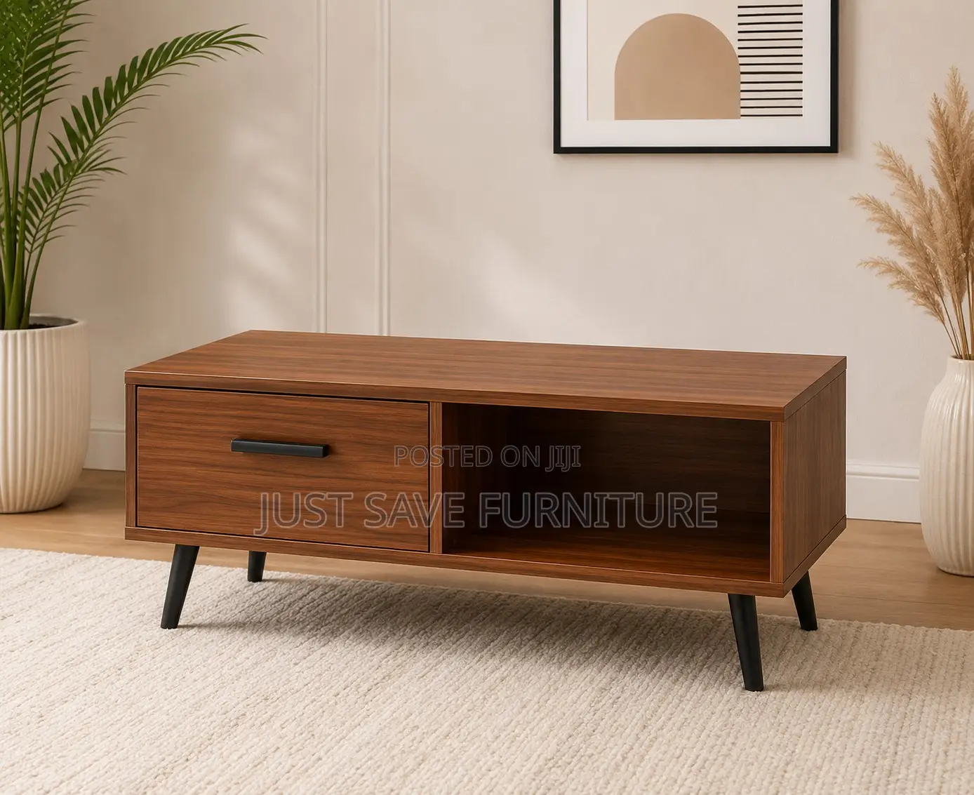 Modern Wooden Coffee Table With Storage Drawer