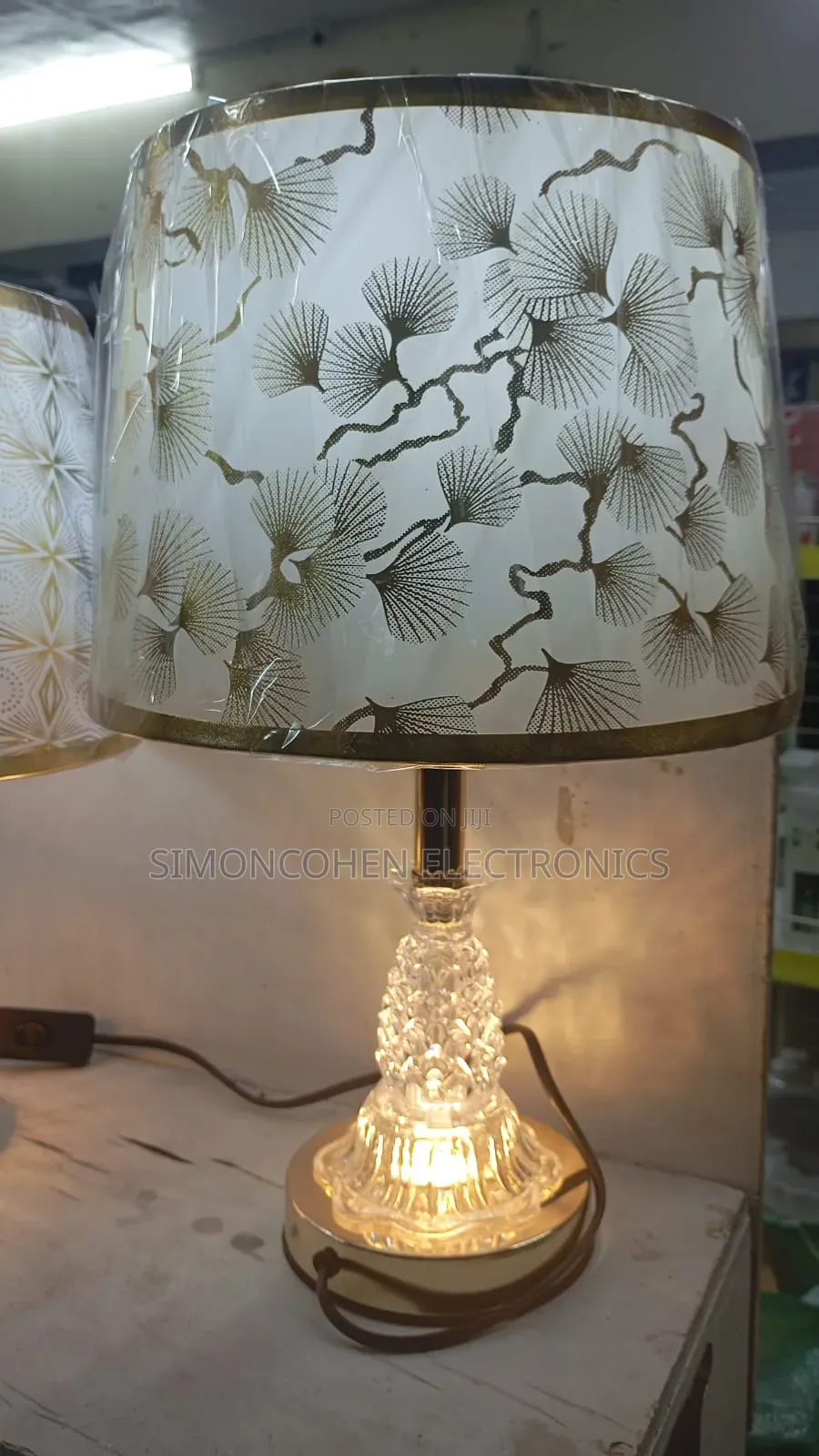 Luxury Gold Crystal Bedside Lamp