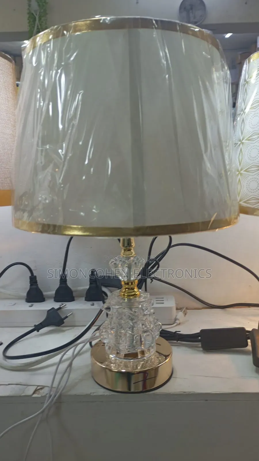 Luxury Gold Crystal Bedside Lamp
