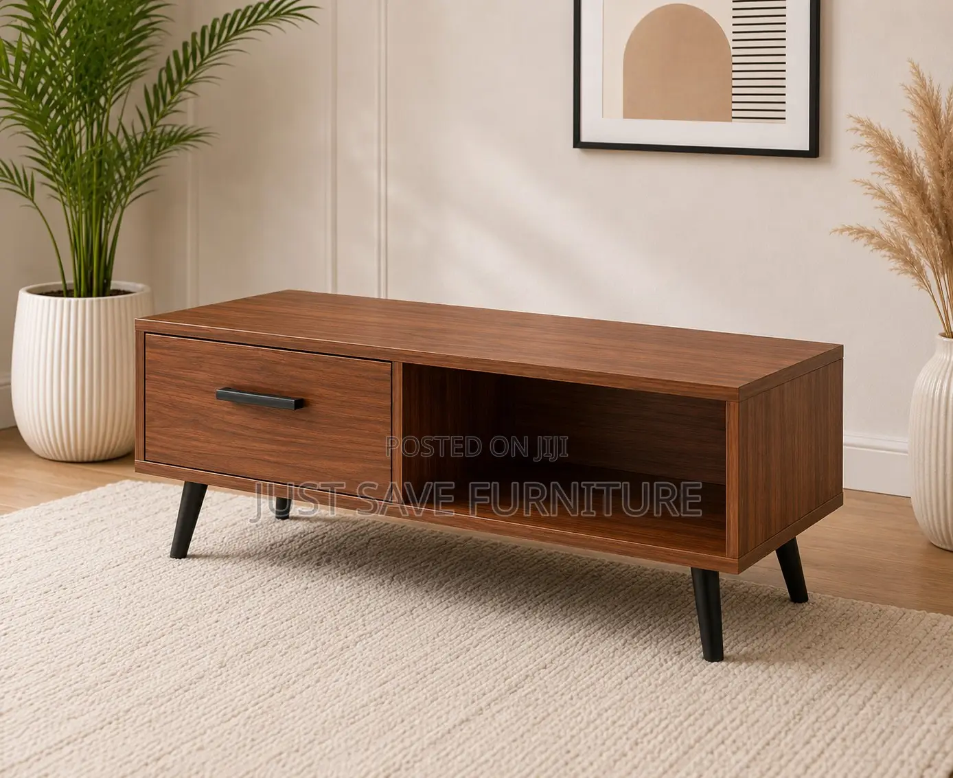 Modern Wooden Coffee Table With Storage Drawer