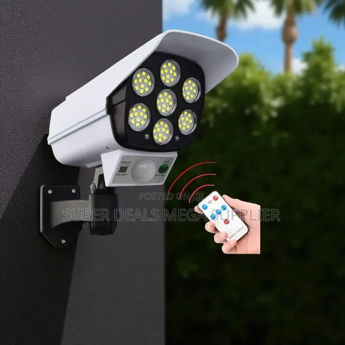 2-in-1 Motion Sensor Activated Wall Light Dummy CCTV Solar Light Lamp