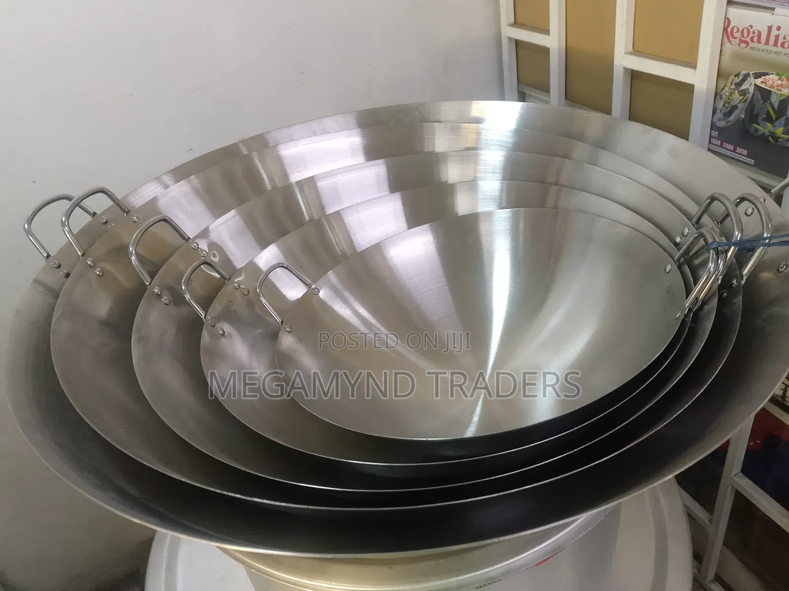 Stainless Steel Deep Frying Pan 70cm / Wok Pan / Kadai