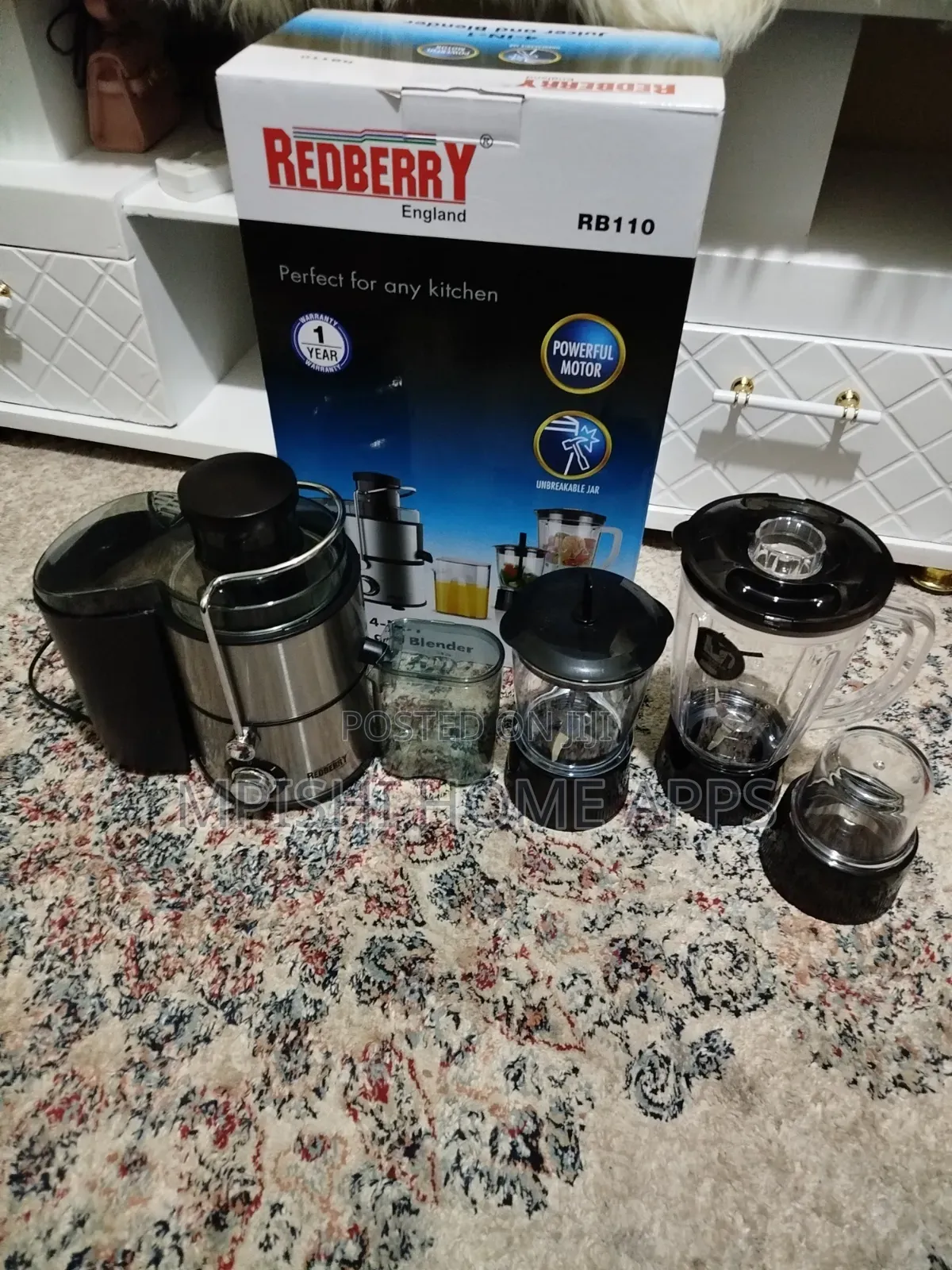 Redberry 4 in 1 Juicer/Blender
