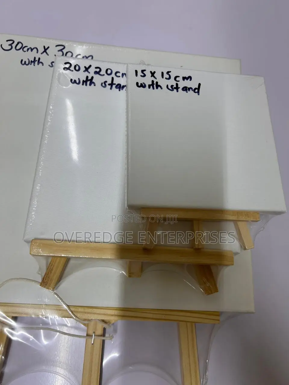 Drawing Canvases and Wooden Easels