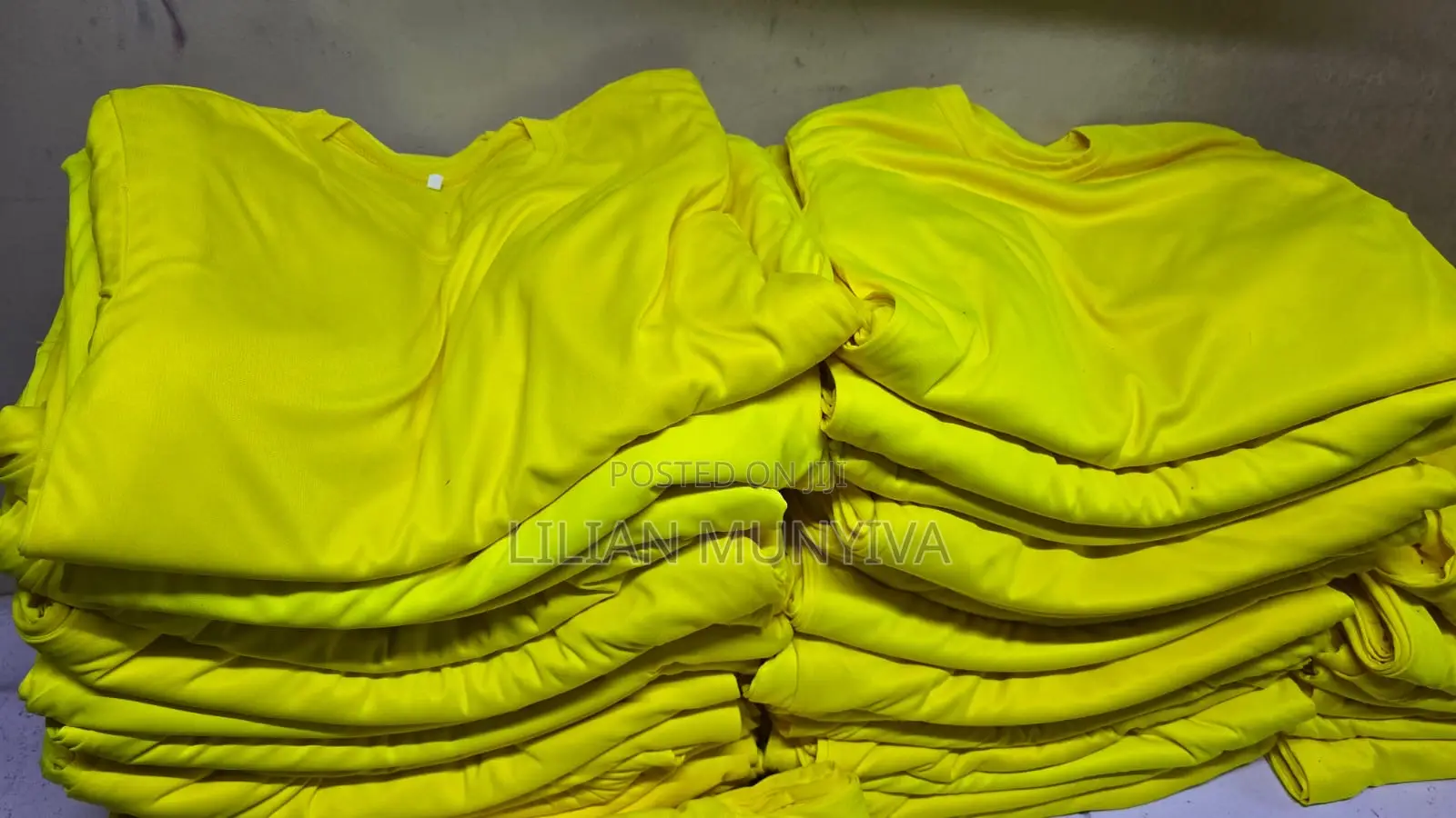 Uda Yellow Polyester Tshirts