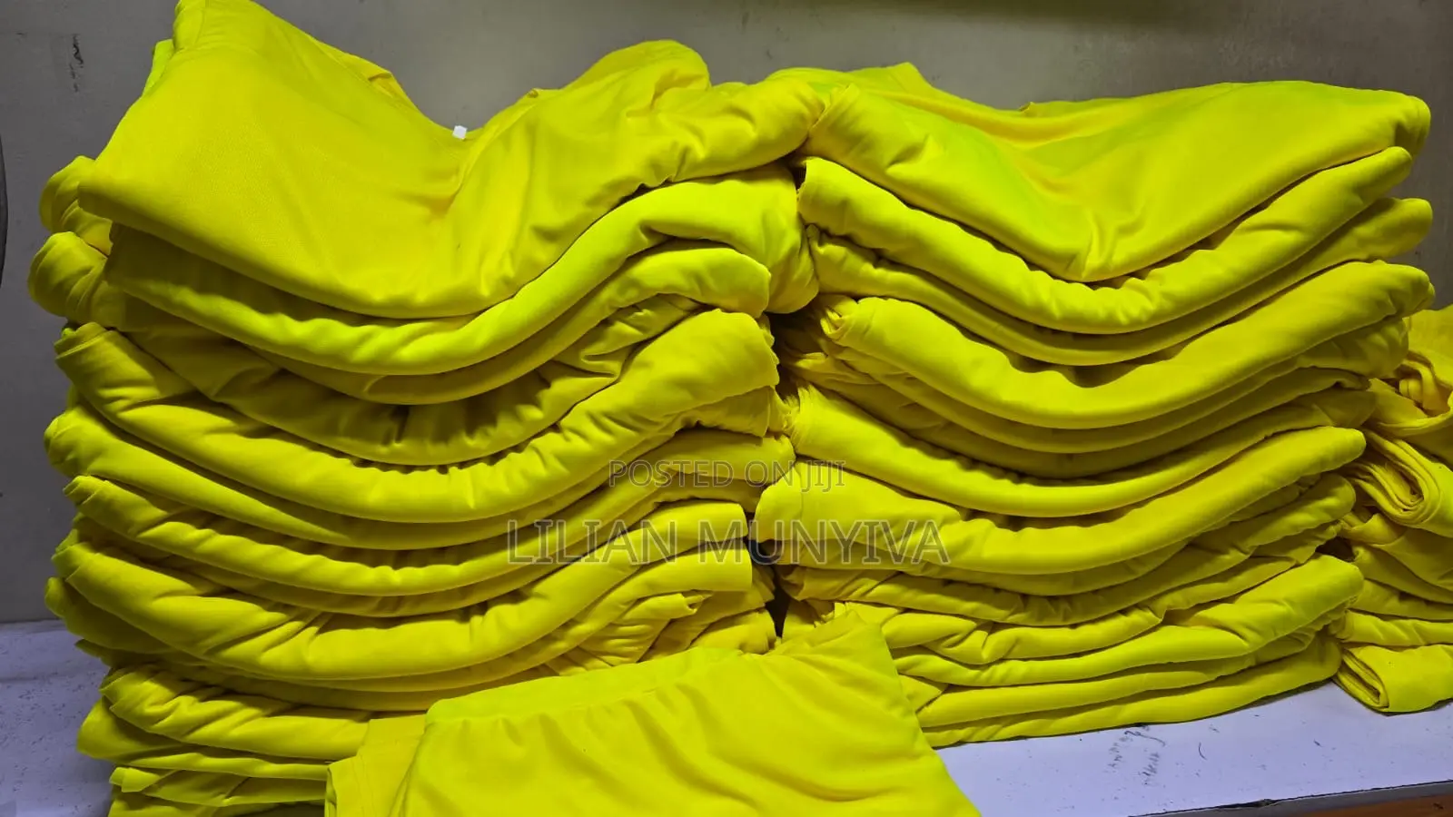 Uda Yellow Polyester Tshirts