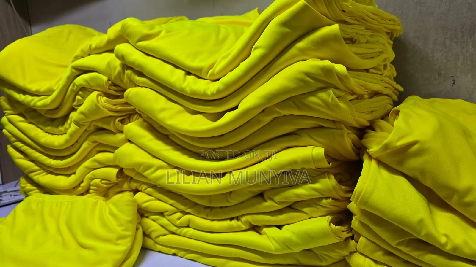 Uda Yellow Polyester Tshirts