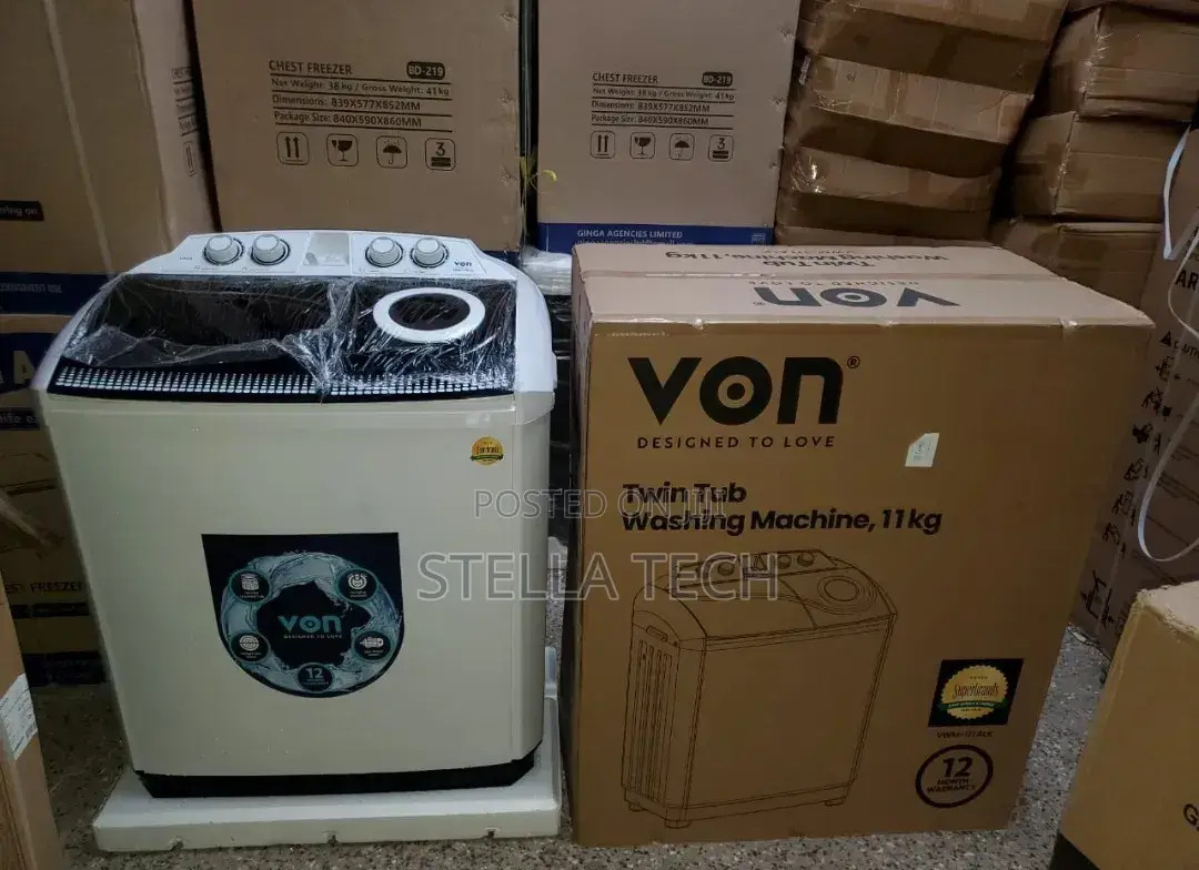 Von 11kgs Twin Tub Washing Machine