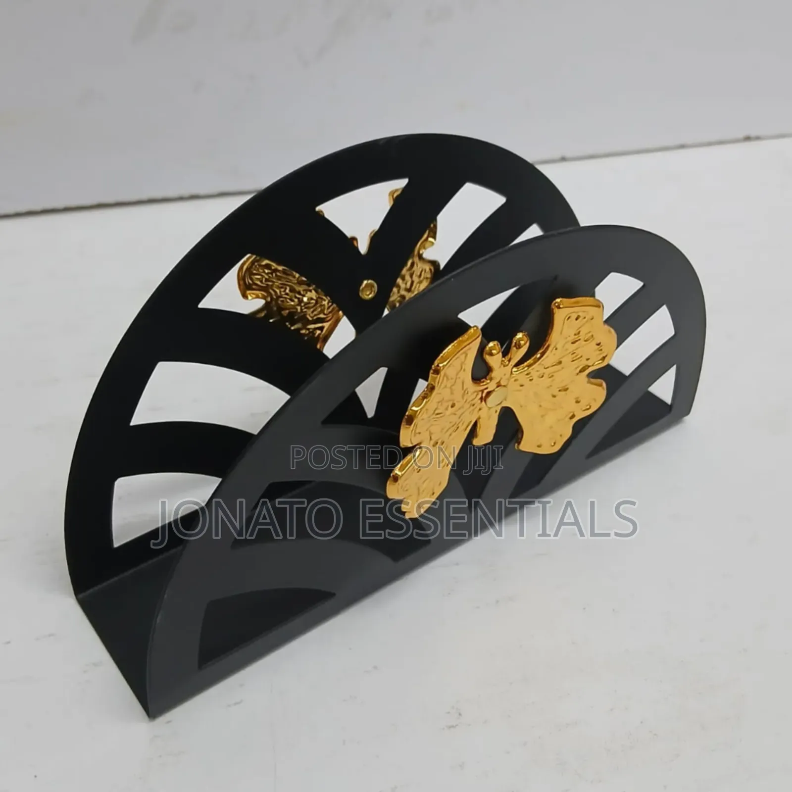 Black Gold Napkin Holder - Modern Dining Table Decor