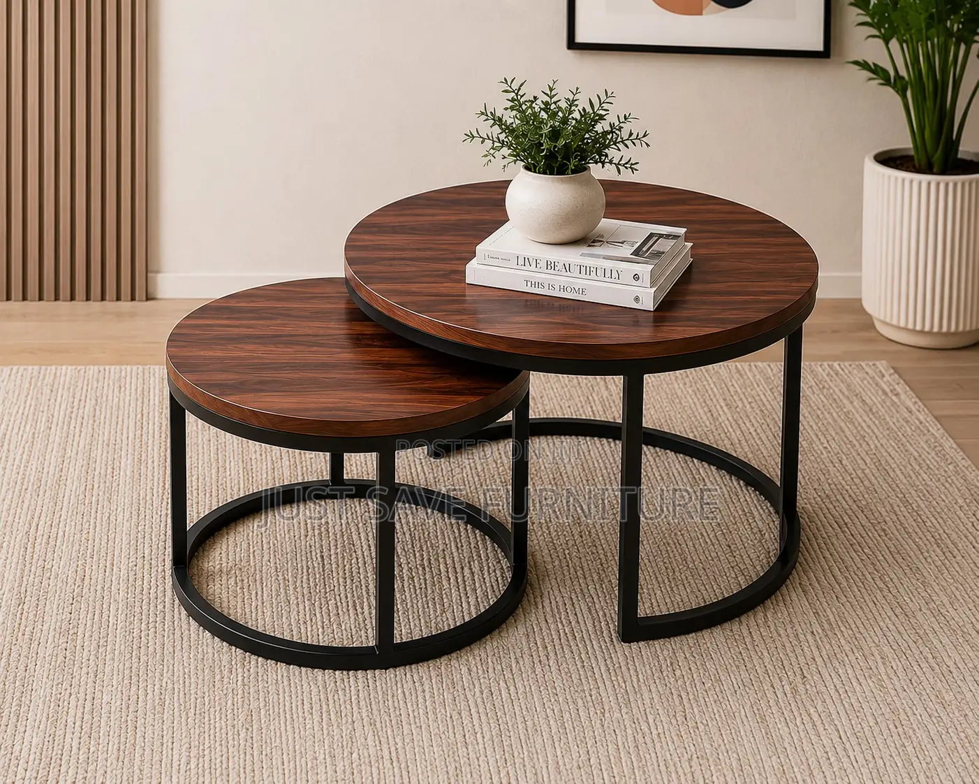 Novanest Nesting Coffee Tables | Coffee Table Set With Steel Frame