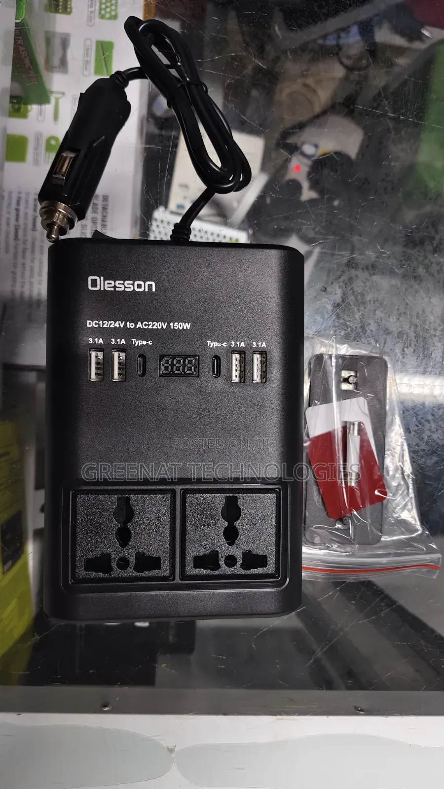 Smart Car Power Inverter 150 W Dc to Ac