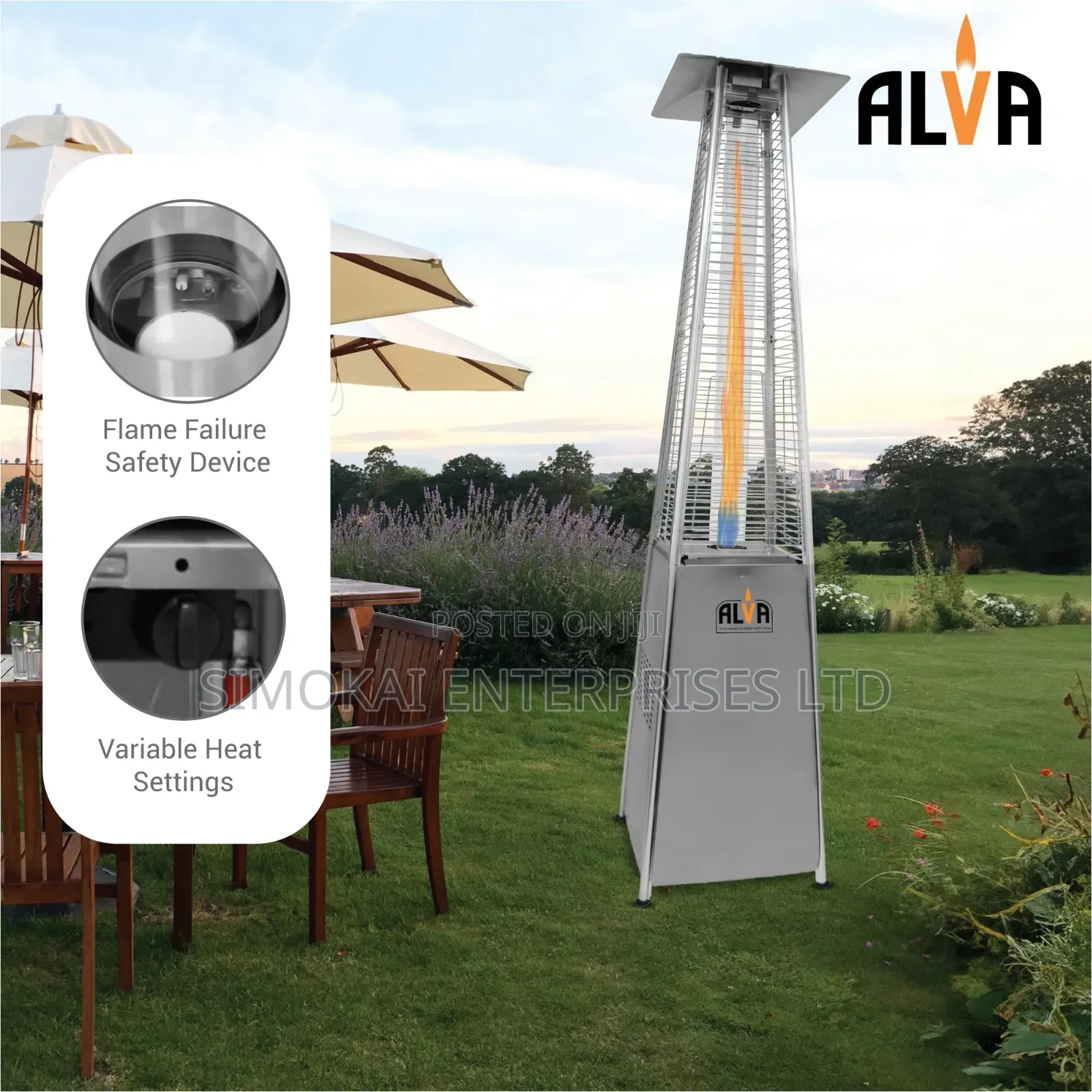 Premium Alva Designer Quartz Glass Patio Heater!