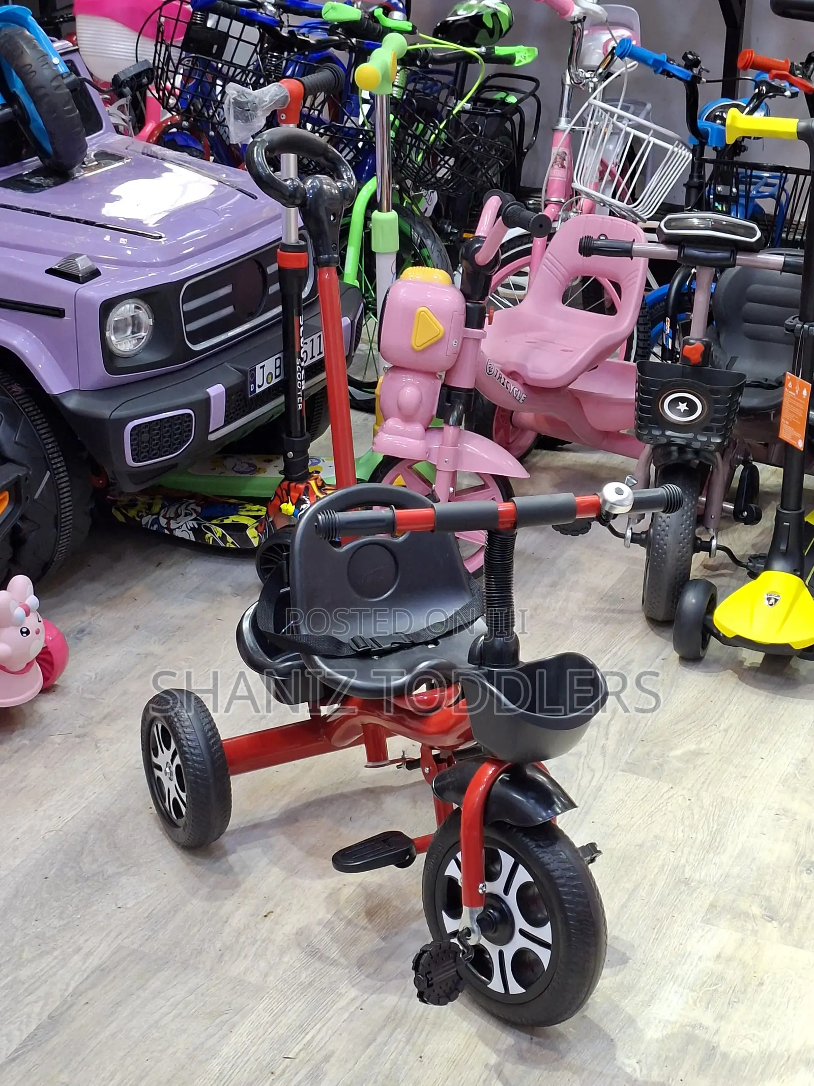 Kids Bike With Parent Handle Baby Bicycle With Seat Belt