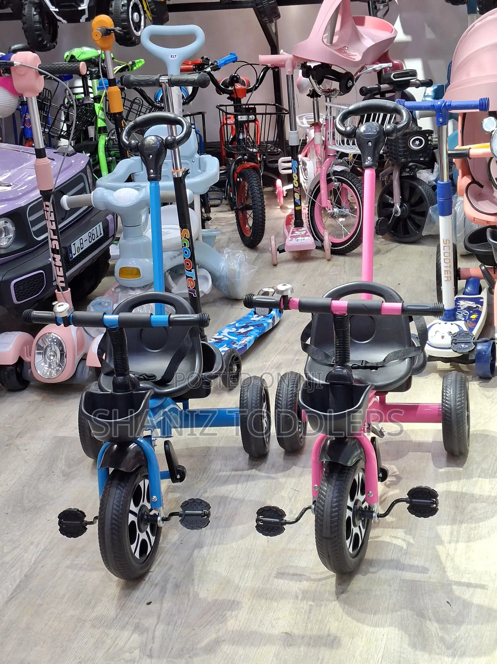 Kids Bike With Parent Handle Baby Bicycle With Seat Belt