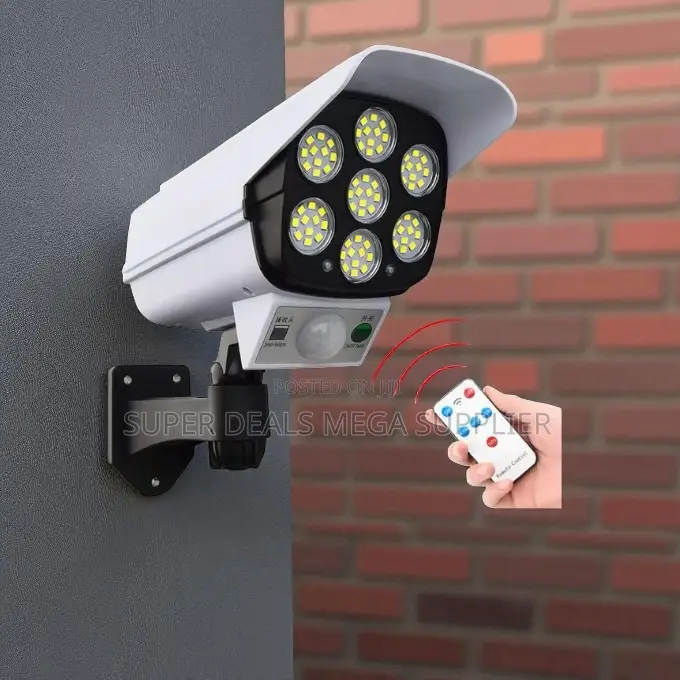 Motion Activated Solar Rechargeable Waterproof Dummy Fake CCTV Camera