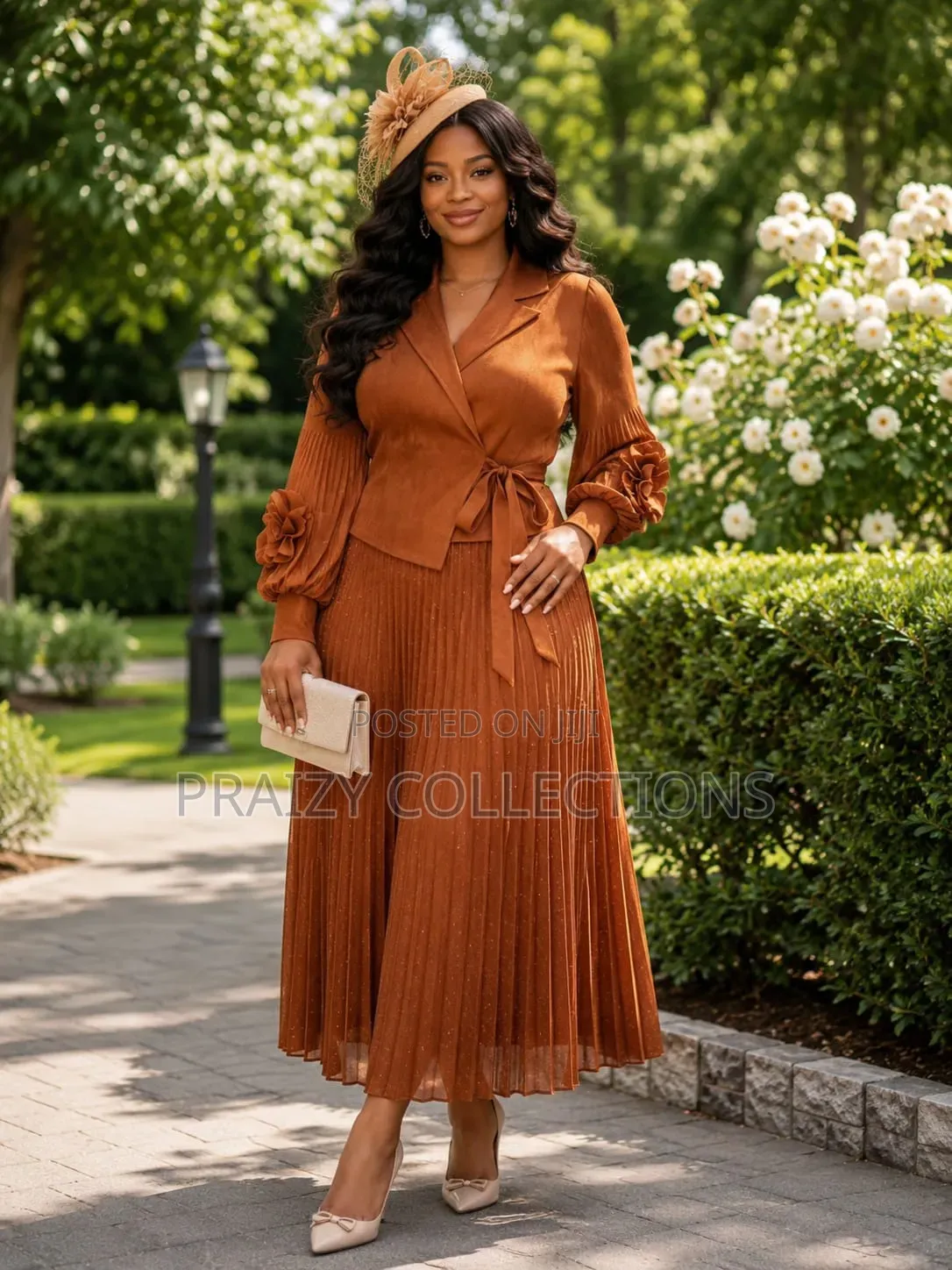 Blossom Grace Miyaki Pleated Maxi Dress