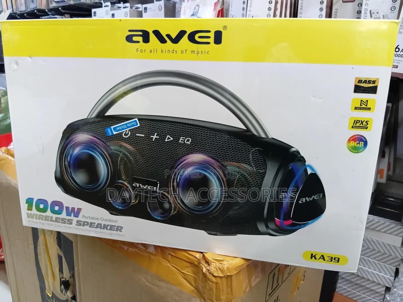 Awei Ka39 100w Outdoor Wireless Bluetooth Portable Speaker Stereo.