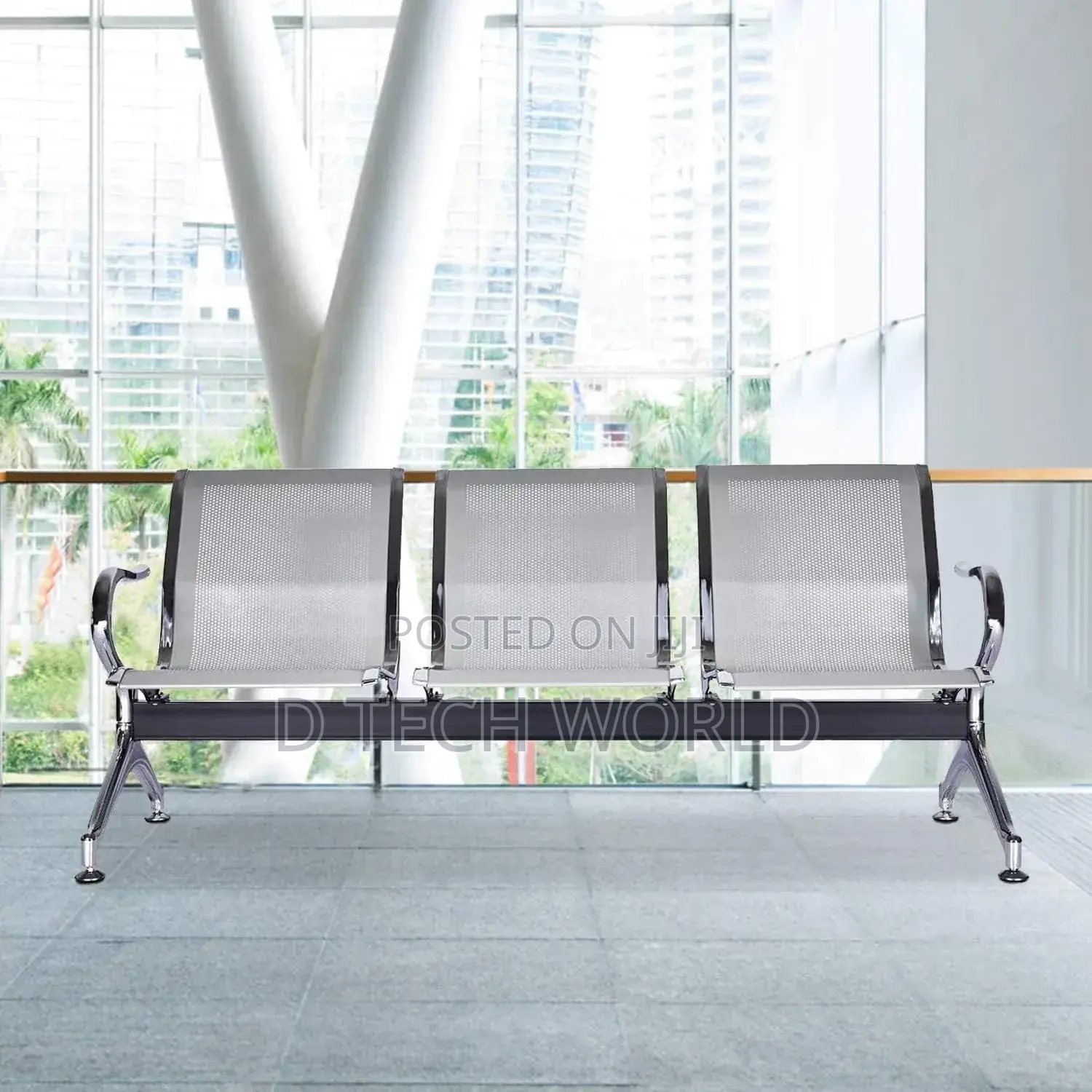 3 Link Non-Padded Waiting Bench