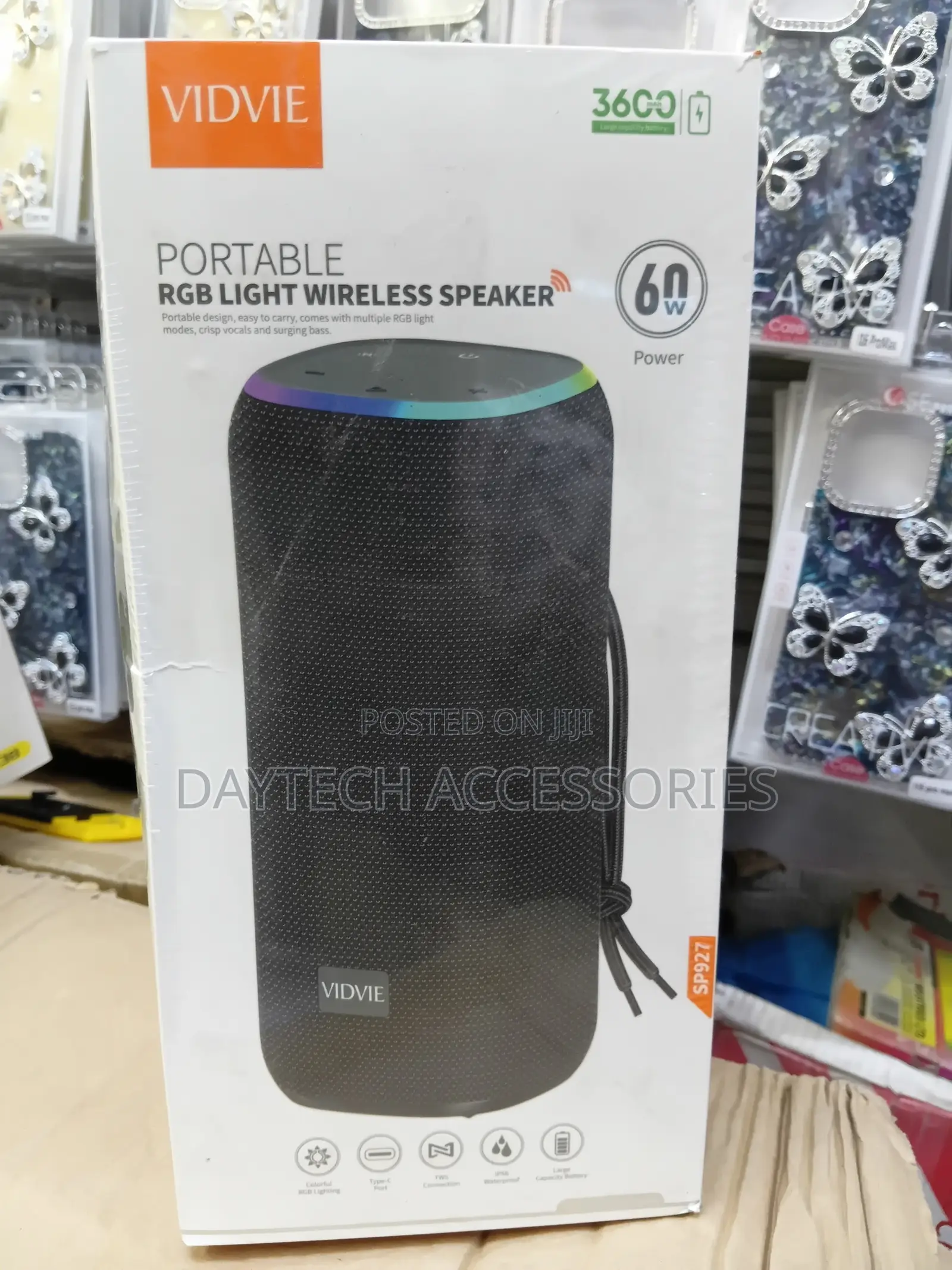This Is a Vidvie Sp927 Portable RGB Light Wireless Speaker