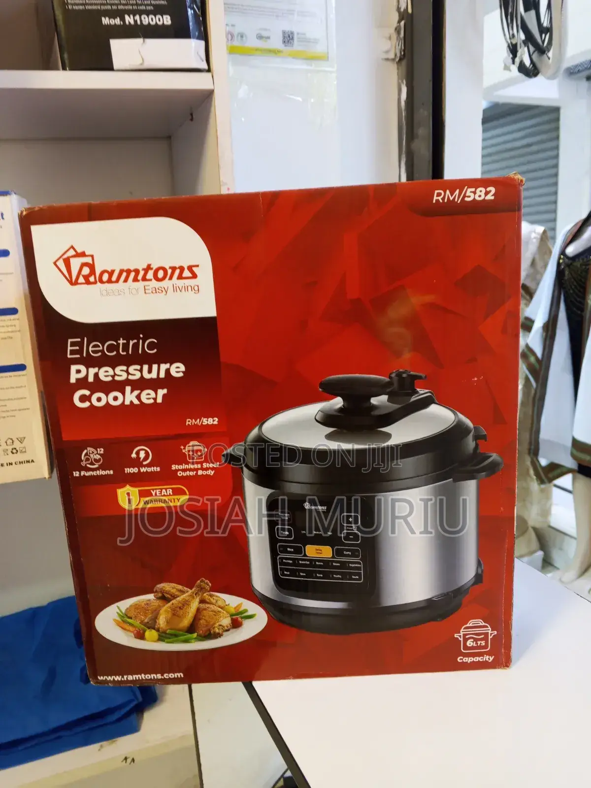 Ramtons 6l Electric Pressure Cooker 1100w