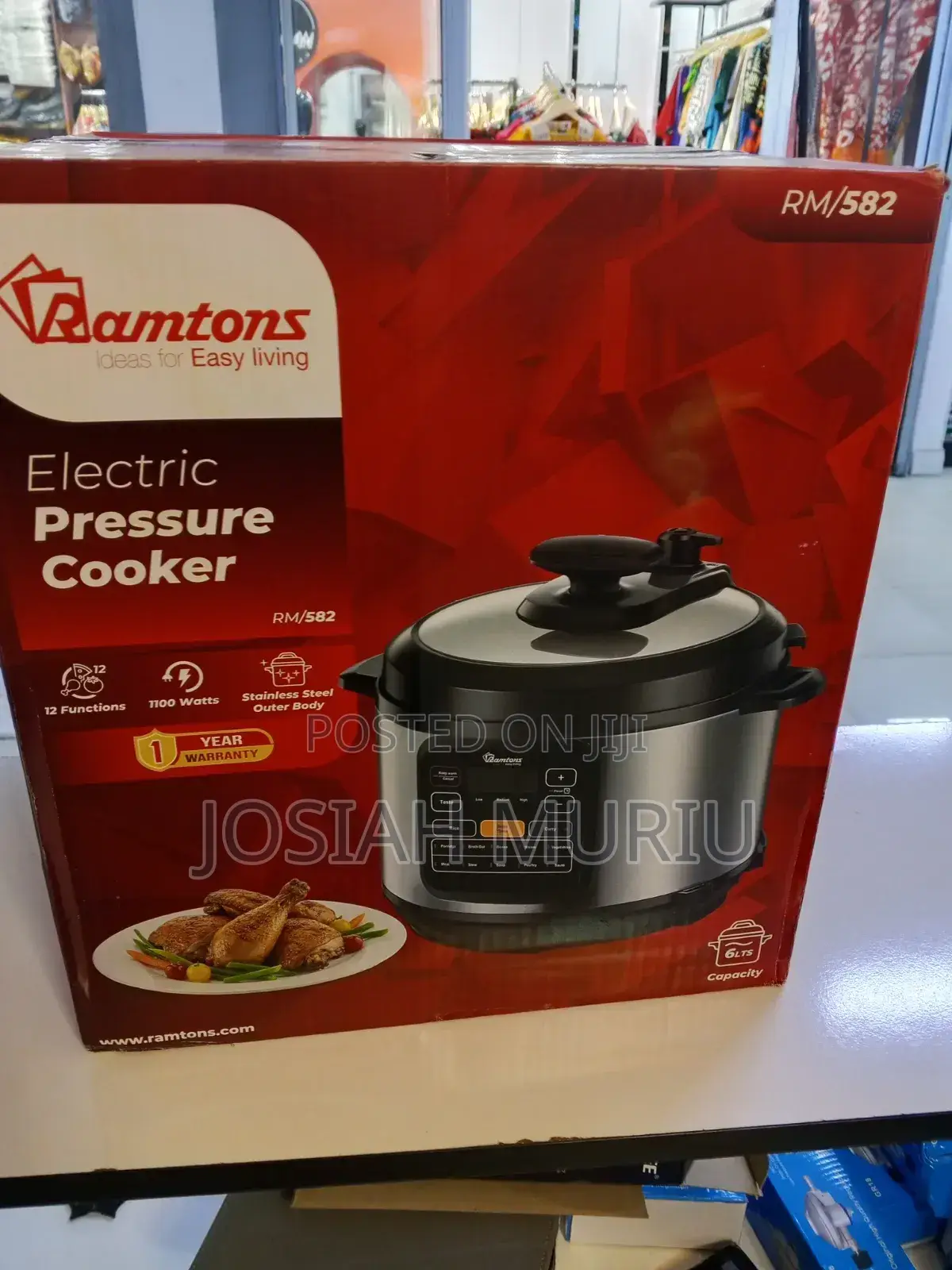 6l Electric Ramtons Pressure Cooker